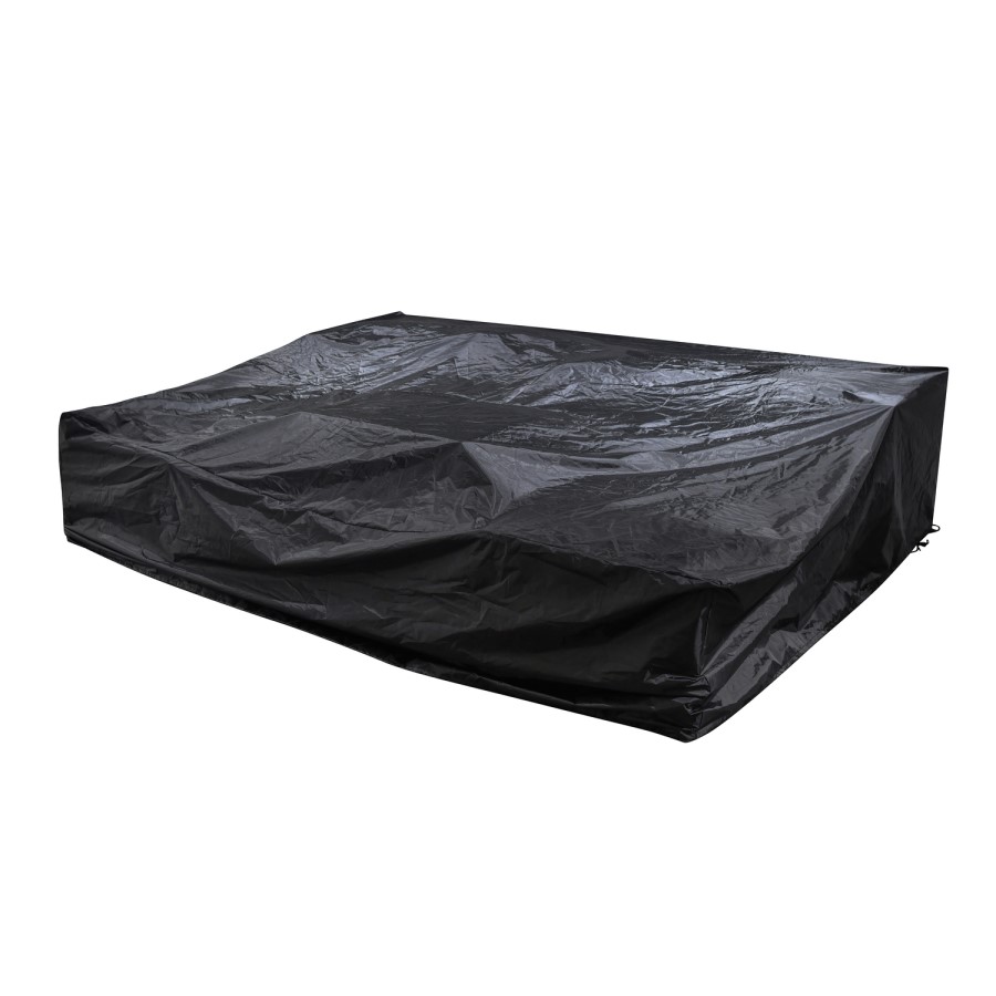4 Seater Cream Modular Stackable Garden Sofa with Waterproof Cover