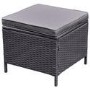 8 Seater Grey Rattan Cube Garden Dining Set with Matching Parasol