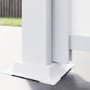 3 x 3m Heavy Duty Aluminium White Louvred Pergola & 2 Textilene Side Panels