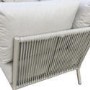5 Seater Beige Rope Garden Corner Sofa Set with Nesting Tables