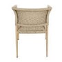 6 Seater Wood Effect Garden Dining Set with Rattan Chairs