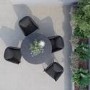 4 Seater Black Rope Round Garden Dining Set