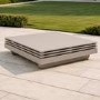 6 Seater Beige Fluted Garden Corner Sofa & Armchair Set with Coffee Table