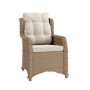 6 Seater Beige Rattan Round Garden Dining Set with Lazy Susan, Built-in Ice Bucket and Matching Parasol