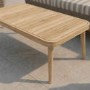 5 Seater Brown Rattan Garden Sofa Set with Striped Cushions & Coffee Table