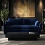 ONLY OPENED - Navy Velvet Futon Sofa Bed - Seats 3 - Gaia