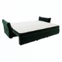 3 Seater Pull-Out Sofa Bed with Storage in Green Velvet - Gaia