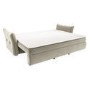 3 Seater Pull-Out Sofa Bed with Storage in Beige Velvet - Gaia