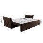 3 Seater Pull-Out Sofa Bed with Storage in Chocolate Brown Velvet - Gaia