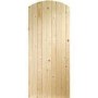 Wooden Pine Ledged &amp; Braced Arched Top Garden Gate - Unfinished 1981 x 915 x 44 mm - XL Joinery