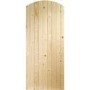 Wooden Pine Ledged &amp; Braced Arched Top Garden Gate - Unfinished 1981 x 915 x 44 mm - XL Joinery