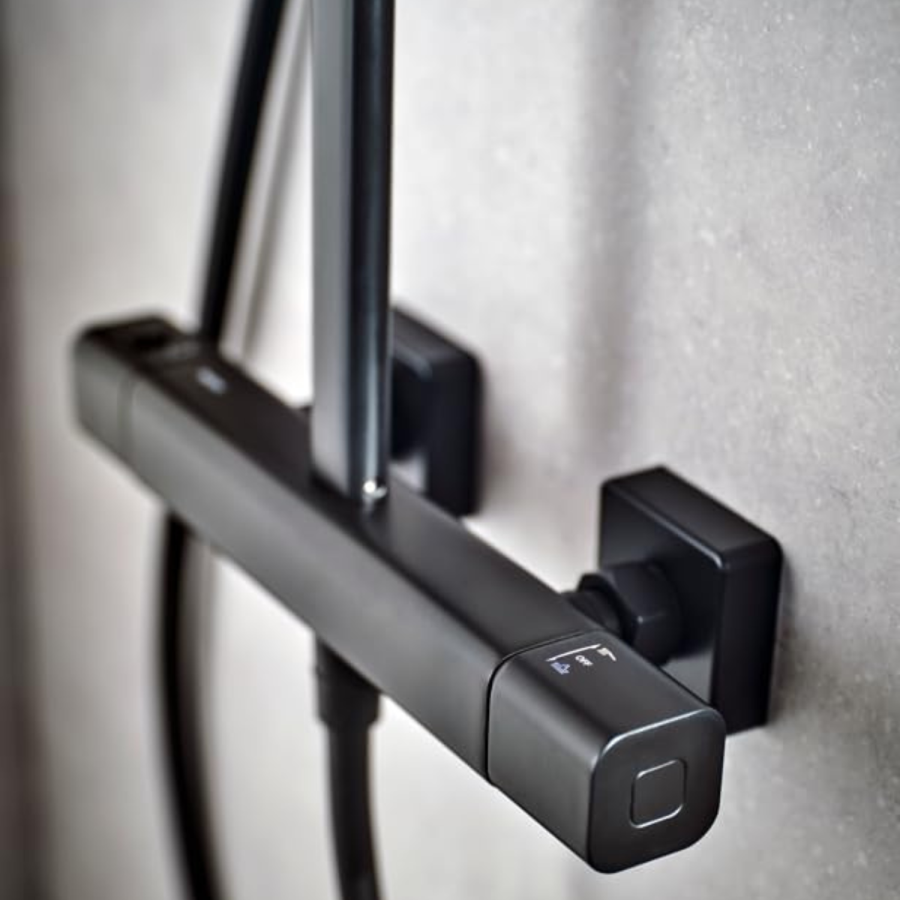 Triton Velino Mixer Shower with Cool Touch Bar Diverter - Black