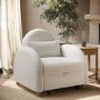 ONLY OPENED - Beige Boucle Chair Bed - Gene 