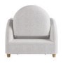 Pull-Out Single Chair Bed in Beige Boucle - Gene