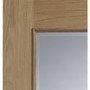 Internal Oak Half-Glazed Door with Clear Bevelled Glass - Unfinished - 1981 x 838 x 35mm - Calabria - XL Joinery