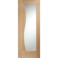 Internal Oak Fully-Glazed Door with Clear Glass - Unfinished - 1981 x 686 x 35mm - Emilia Essential - XL Joinery