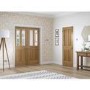Internal Oak Glazed Victorian 4-Panel Door with Clear Bevelled Glass - Unfinished - 1981 x 686 x 35mm - Victoria - XL Joinery
