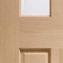 Internal Oak Glazed Victorian 4-Panel Door with Clear Bevelled Glass - Unfinished - 1981 x 686 x 35mm - Victoria - XL Joinery