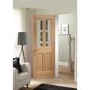 Internal Oak Glazed Victorian 4-Panel Shaker Door with Clear Glass - Unfinished - 2040 x 726 x 40mm - Victoria - XL Joinery