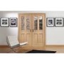 Internal Oak Glazed Victorian 4-Panel Rebated French Doors with Clear Bevelled Glass - Unfinished - 1981 x 1372 x 40mm - Victoria - XL Joinery