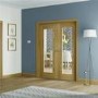 Internal Oak Fully-Glazed Rebated French Doors with Clear Glass - Unfinished - 1981 x 1067 x 40mm - Palermo - XL Joinery