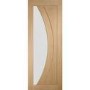 Internal Oak Glazed Door with Clear Glass - Unfinished - 2040 x 626 x 40mm - Salerno - XL Joinery