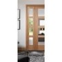 Internal Oak Glazed 4-Panel Shaker Door with Clear Glass - Unfinished - 1981 x 306 x 35mm - 4 Light - XL Joinery