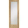 Internal Oak Fully-Glazed Door with Clear Glass - Unfinished - 1981 x 762 x 35mm - Pattern 10 - XL Joinery