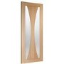 Internal Oak Glazed Door with Frosted Glass - Unfinished - 1981 x 838 x 35mm - Verona - XL Joinery