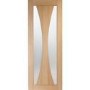 Internal Oak Glazed Door with Frosted Glass - Unfinished - 2040 x 926 x 40mm - Verona - XL Joinery