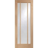 Internal Oak FD30 Fire Door with Clear Glass - 3-Light - Pre-Finished - 1981 x 762 x 44mm - Worcester - XL Joinery