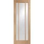 Internal Oak FD30 Fire Door with Clear Glass - 3-Light - Pre-Finished - 1981 x 762 x 44mm - Worcester - XL Joinery