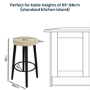 Beige Upholstered Kitchen Counter Bar Stool with Black Legs - Gatsby