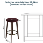 Burgundy Velvet Kitchen Counter Bar Stool with Walnut Legs - Gatsby