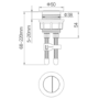 Gloss White 38mm Cistern Flush Button - Addison, Austin, Indiana, Pendle, Portland, Roma & Seren