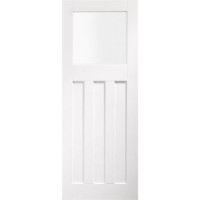 Internal White Primed Door with Frosted Glass - 2040 x 726 x 40mm - DX - XL Joinery