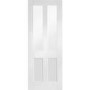 Internal White Primed Glazed Victorian 4-Panel Shaker Door with Clear Glass - 1981 x 686 x 35mm - Victoria - XL Joinery