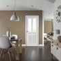 Internal White Primed Glazed Victorian 4-Panel Shaker Door with Clear Glass - 1981 x 838 x 35mm - Victoria - XL Joinery