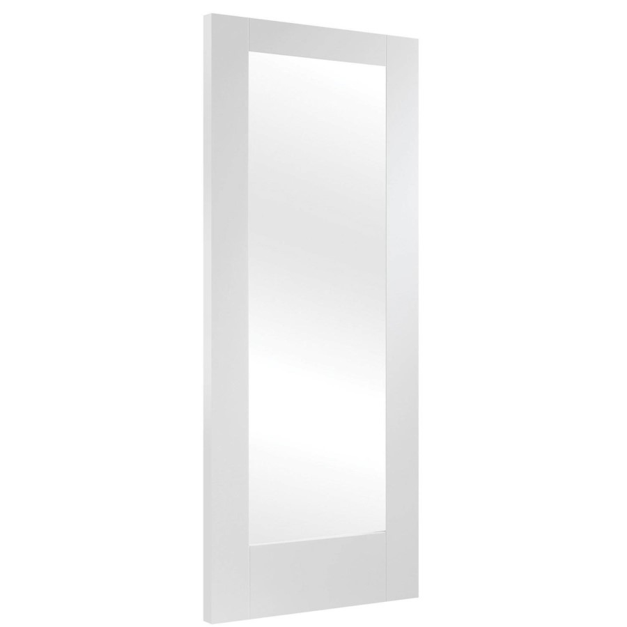 Internal White Primed Fully-Glazed Door with Clear Glass - 2040 x 826 x 40mm - Pattern 10 - XL Joinery