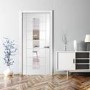 Internal White Primed Glazed 1-Light FD30 Fire Door with Clear Glass - 1981 x 838 x 44mm - Palermo - XL Joinery