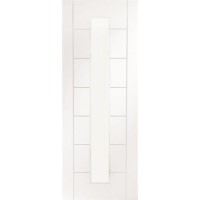 Internal White Primed Glazed 1-Light Door with Clear Glass - 2040 x 726 x 40mm - Palermo - XL Joinery