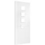 Internal White Primed Glazed 4-Light Door with Frosted Glass - 1981 x 686 x 35mm - Palermo - XL Joinery
