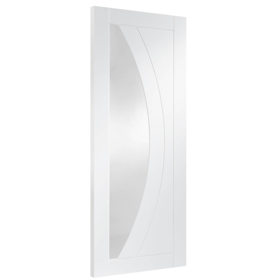 Internal White Primed Glazed Door with Clear Glass - 1981 x 762 x 35mm - Salerno - XL Joinery