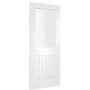 Internal White Primed Half-Glazed Cottage FD30 Fire Door with Clear Glass - 1981 x 762 x 44mm - Suffolk - XL Joinery