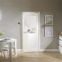 Internal White Primed Half-Glazed Cottage Door with Clear Glass - 1981 x 762 x 35mm - Suffolk - XL Joinery