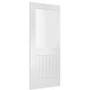 Internal White Primed Half-Glazed Cottage Door with Clear Glass - 2040 x 826 x 40mm - Suffolk - XL Joinery