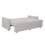 4 Seater King Size Pull-Out Sofa Bed with Storage in Beige Chenille - Grayson
