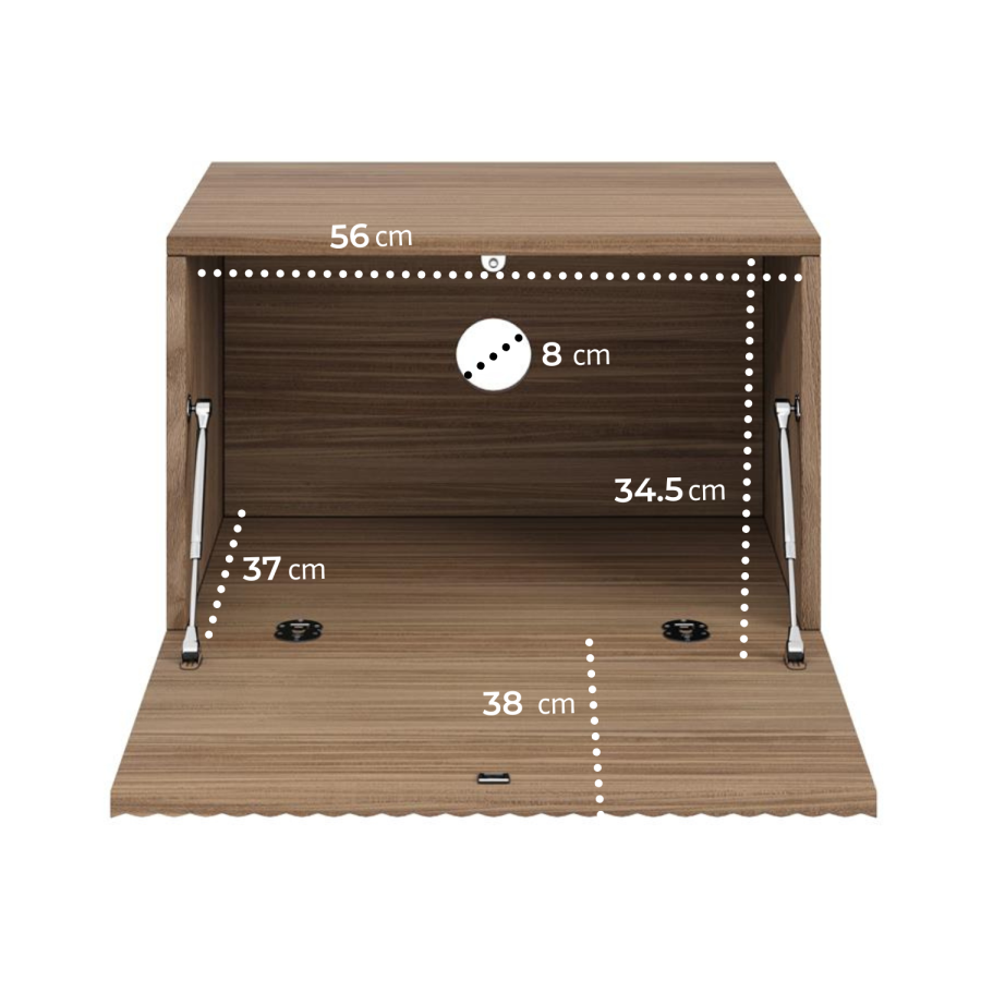 ALMOST PERFECT - Walnut Ribbed Tv Unit 60cm - Hazel