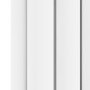 Sorrento White Horizontal Oval Designer Radiator 600x767mm Double Panel 3119 BTU