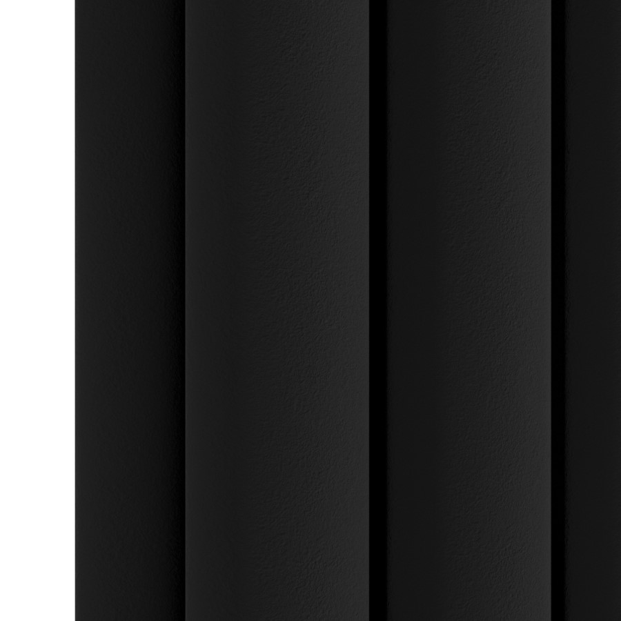 Sorrento Midnight Black Horizontal Oval Designer Radiator 600x413mm Double Panel 1679 BTU